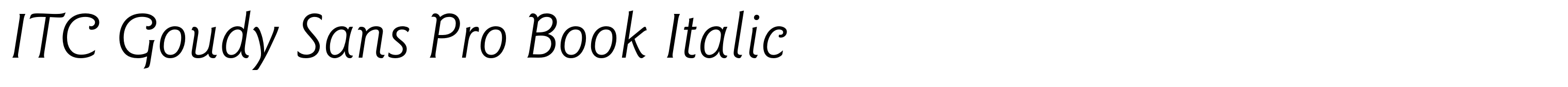 ITC Goudy Sans Pro Book Italic